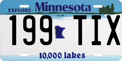 MN license plate 199TIX