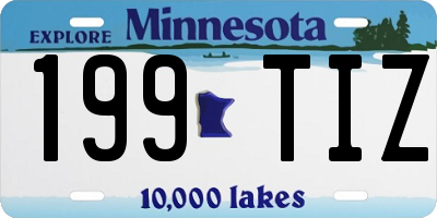MN license plate 199TIZ