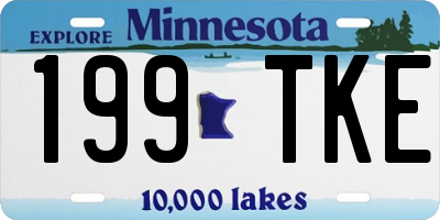 MN license plate 199TKE