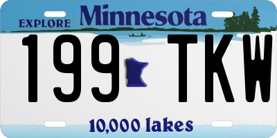 MN license plate 199TKW