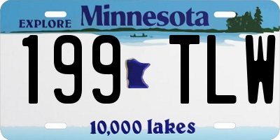 MN license plate 199TLW