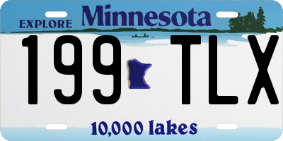 MN license plate 199TLX