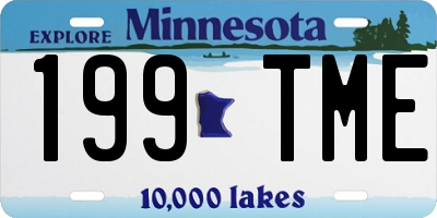 MN license plate 199TME