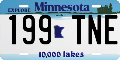 MN license plate 199TNE