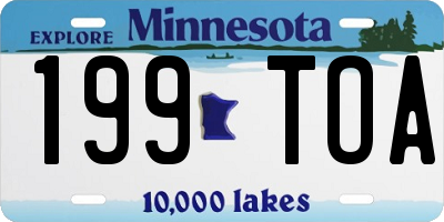 MN license plate 199TOA