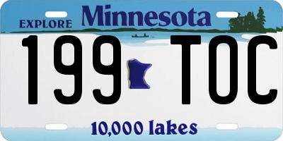 MN license plate 199TOC