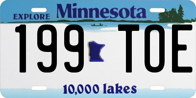 MN license plate 199TOE