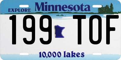 MN license plate 199TOF