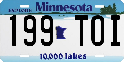 MN license plate 199TOI