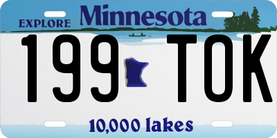 MN license plate 199TOK
