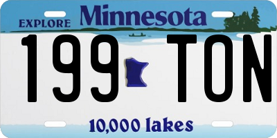 MN license plate 199TON