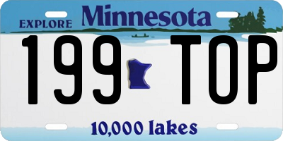 MN license plate 199TOP