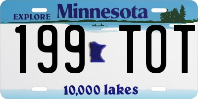 MN license plate 199TOT