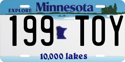 MN license plate 199TOY