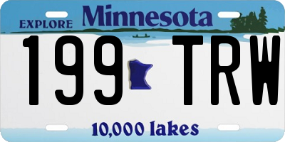 MN license plate 199TRW