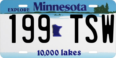 MN license plate 199TSW