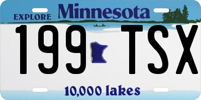 MN license plate 199TSX
