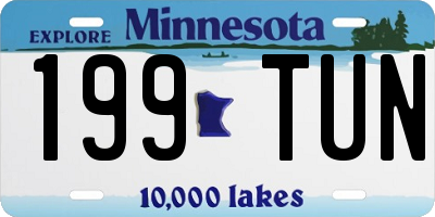 MN license plate 199TUN