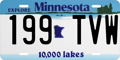 MN license plate 199TVW