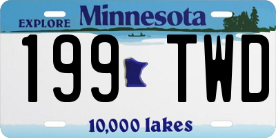 MN license plate 199TWD