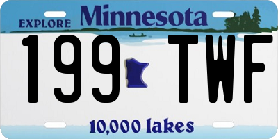 MN license plate 199TWF