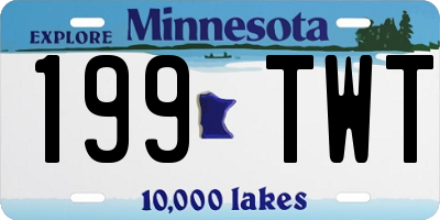 MN license plate 199TWT