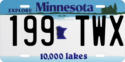 MN license plate 199TWX