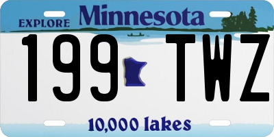 MN license plate 199TWZ