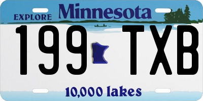MN license plate 199TXB
