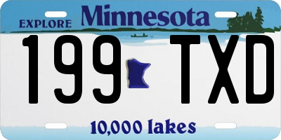 MN license plate 199TXD