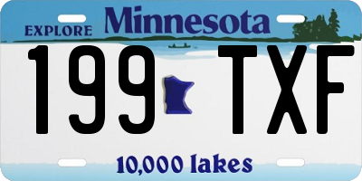 MN license plate 199TXF