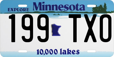 MN license plate 199TXO