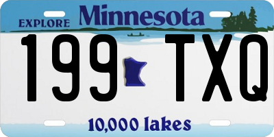 MN license plate 199TXQ