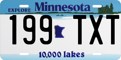 MN license plate 199TXT