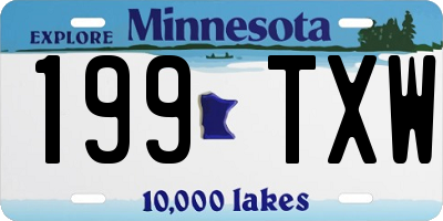 MN license plate 199TXW