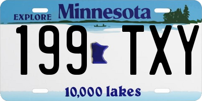 MN license plate 199TXY