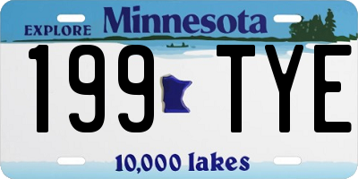 MN license plate 199TYE