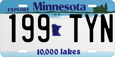 MN license plate 199TYN