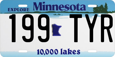 MN license plate 199TYR