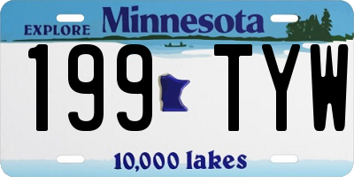 MN license plate 199TYW