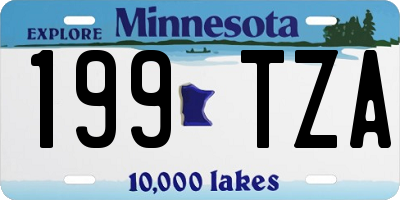 MN license plate 199TZA