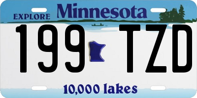 MN license plate 199TZD