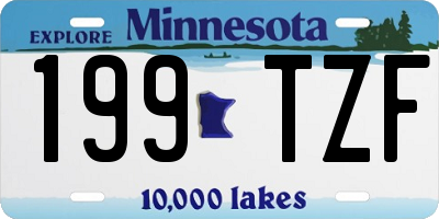 MN license plate 199TZF