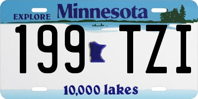 MN license plate 199TZI