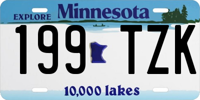 MN license plate 199TZK