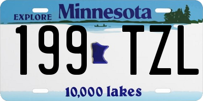 MN license plate 199TZL