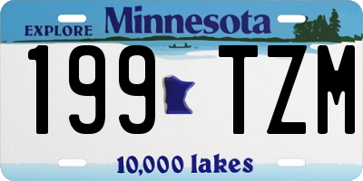 MN license plate 199TZM