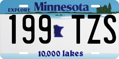 MN license plate 199TZS