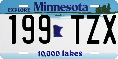 MN license plate 199TZX