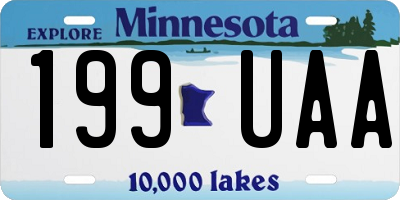 MN license plate 199UAA